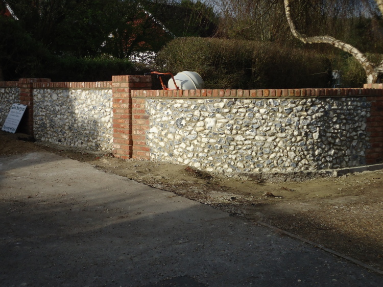 Flint Walling Curved Sections The Landscape Library